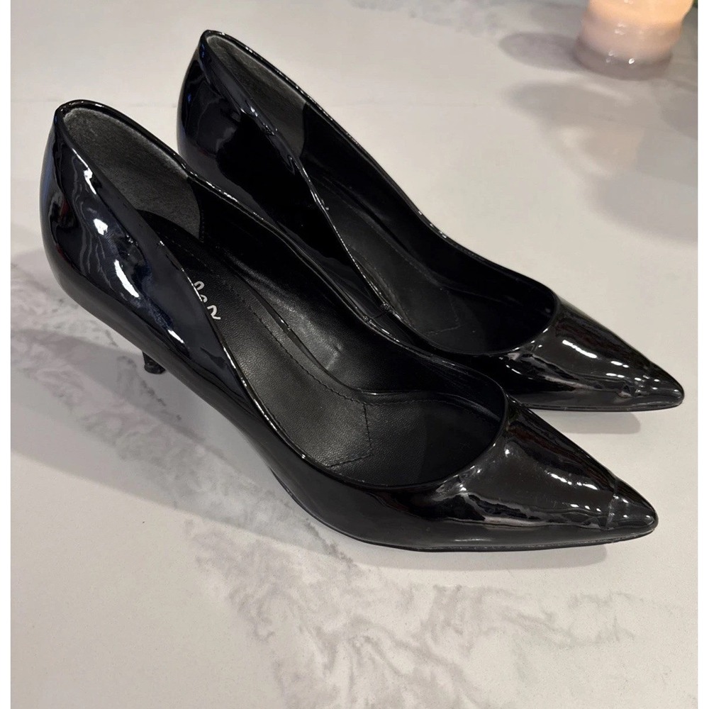 Charles by Charles David Black Patent Leather Pumps Size 8 Pointed Toe Heels‎